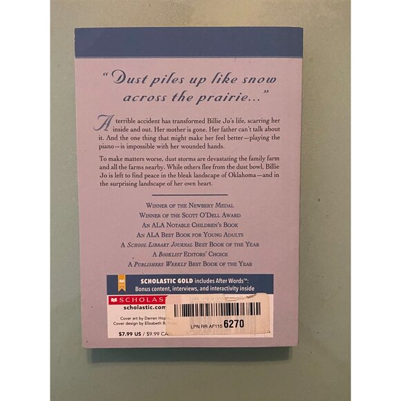 Out Of The Dust By Karen Hesse Scholastic Gold Paperback Book With Bonus Content - Picture 2 of 2